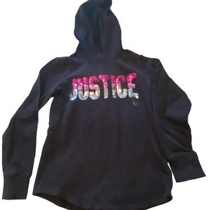 Justice Black Lightweight Sweatshirt sz. 8